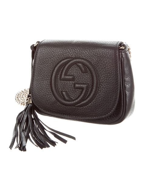 gucci black crossbody with tassel|gucci soho crossbody bag.